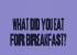 Clip 9.2b: What did you eat for breakfast?